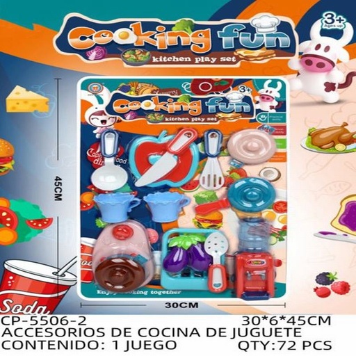 [CP-5506-2 [72 PZS/CAJA]] [CP-5506-2] ACCESORIOS DE COCINA DE JUGUETE