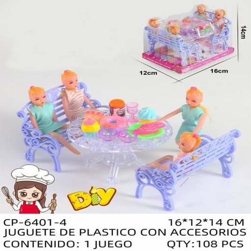 [CP-6401-4 [108 PZS/CAJA]] [CP-6401-4] JUGUETE DE PLASTICO CON ACCESORIOS