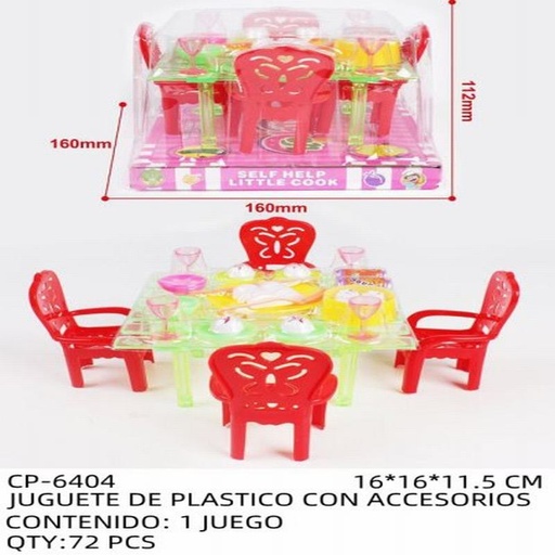 [CP-6404 [72 PZS/CAJA]] [CP-6404] JUGUETE DE PLASTICO CON ACCESORIOS