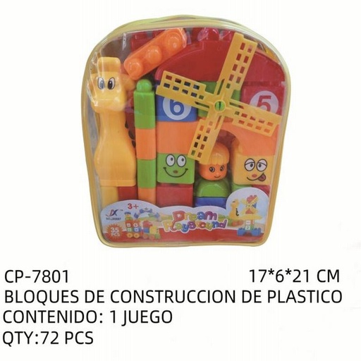 [CP-7801 [72 PZS/CAJA]] [CP-7801] BLOQUES DE CONSTRUCCION DE PLASTICO