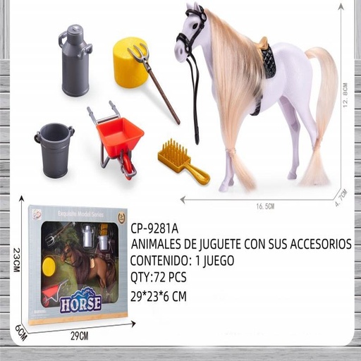 [CP-9281A [72 PZS/CAJA]] [CP-9281A] ANIMALES DE JUGUETE CON SUS ACCESORIOS