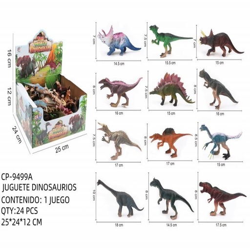 [CP-9499A [24 PZS/CAJA]] [CP-9499A] JUGUETE DINOSAURIOS
