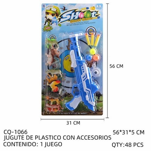 [CQ-1066 [48 PZS/CAJA]] [CQ-1066] JUGUTE DE PLASTICO CON ACCESORIOS