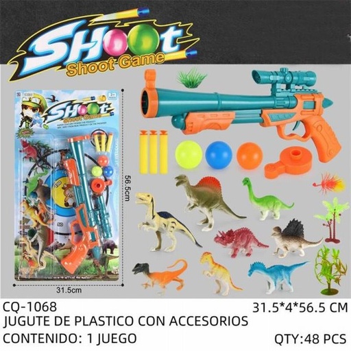 [CQ-1068 [48 PZS/CAJA]] [CQ-1068] JUGUTE DE PLASTICO CON ACCESORIOS
