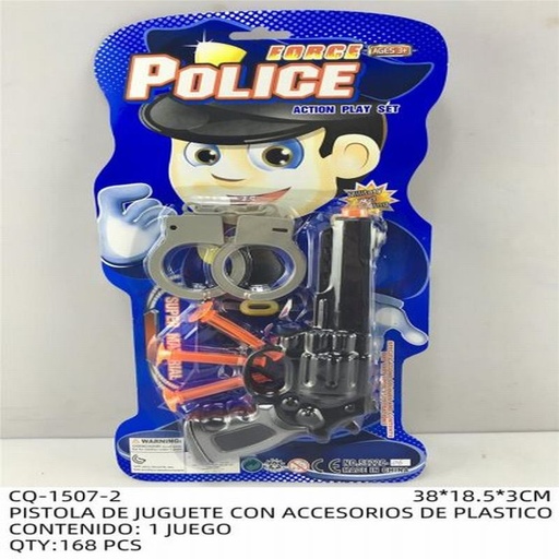 [CQ-1507-2 [168 PZS/CAJA]] [CQ-1507-2] PISTOLA DE JUGUETE CON ACCESORIOS DE PLASTICO