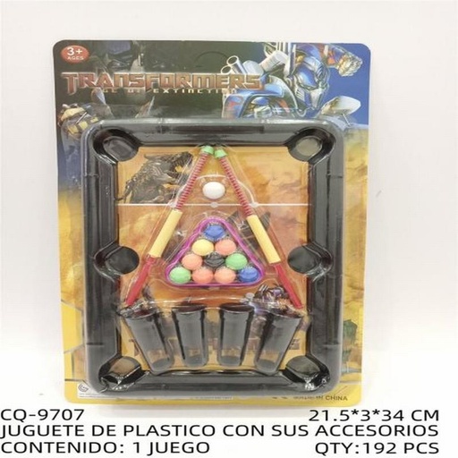 [CQ-9707 [192 PZS/CAJA]] [CQ-9707] JUGUETE DE PLASTICO CON SUS ACCESORIOS
