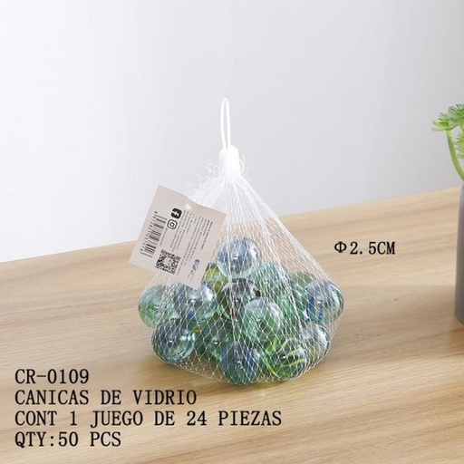 [CR-0109 [50 PZS/CAJA]] [CR-0109] CANICAS DE VIDRIO