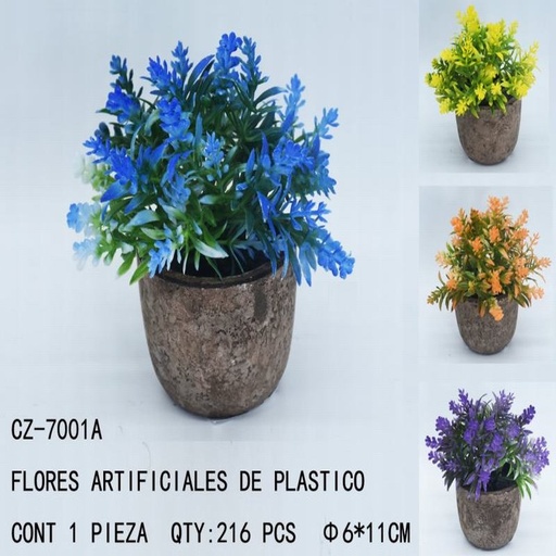 [CZ-7001A [216 PZS/CAJA]] [CZ-7001A] FLORES ARTIFICIALES DE PLASTICO