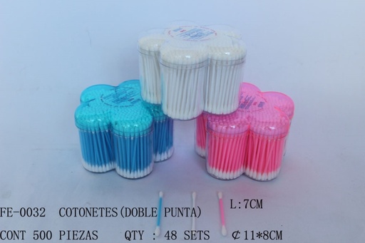 [FE-0032 [48 PZS/CAJA]] [FE-0032] COTONETES(DOBLE PUNTA)