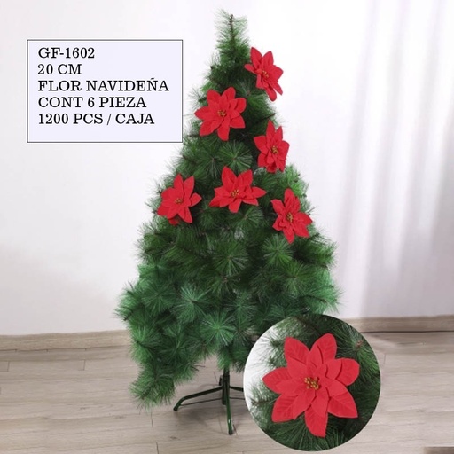 [GF-1602 [1200 PZS/CAJA]] [GF-1602] FLOR NAVIDEÑA