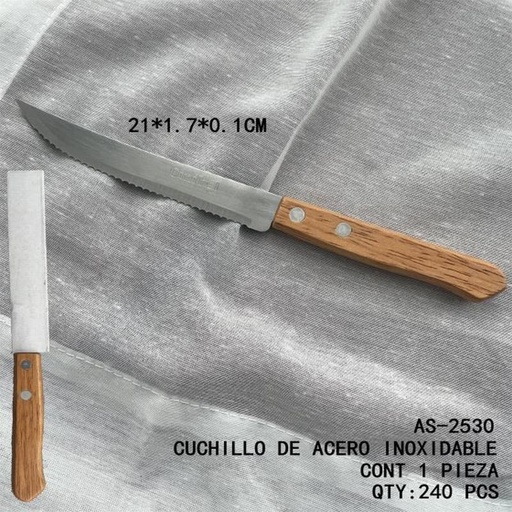 [AS-2530 [240 PZS/CAJA]] [AS-2530] CUCHILLO DE ACERO INOXIDABLE