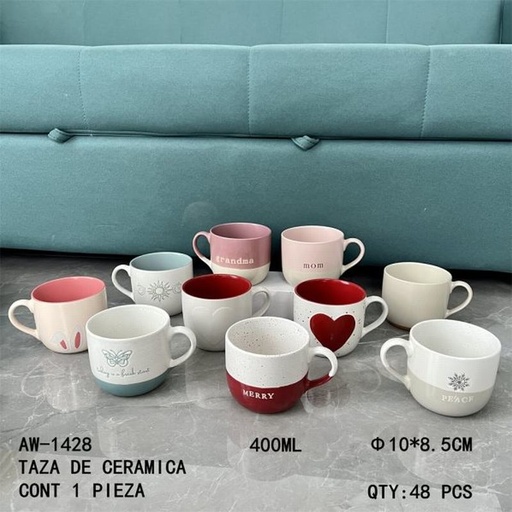 [AW-1428 [48 PZS/CAJA]] [AW-1428]TAZA DE CERAMICA
