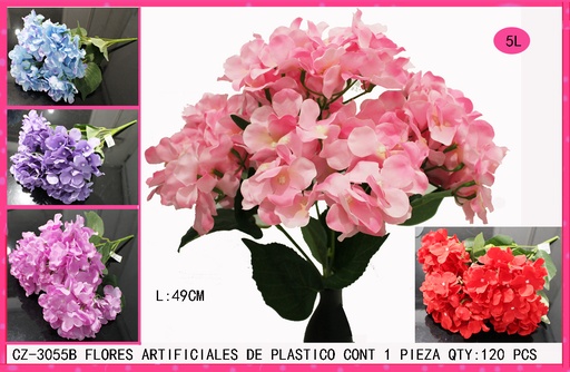 [CZ-3055B [120 PZS/CAJA]] [CZ-3055B] FLORES ARTIFICIALES DE PLASTICO