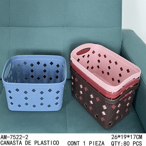 [AM-7522-2 [80 PZS/CAJA]] [AM-7522-2]CANASTA DE PLASTICO