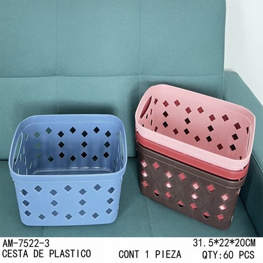 [AM-7522-3 [60 PZS/CAJA]] [AM-7522-3]CANASTA DE PLASTICO