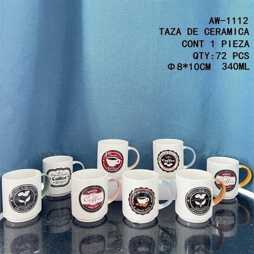 [AW-1112 [72 PZS/CAJA]] [AW-1112]TAZA DE CERAMICA