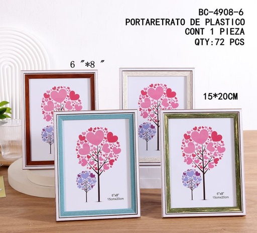 [BC-4908-6 [72 PZS/CAJA]] [BC-4908-6]PORTARETRATO DE PLASTICO