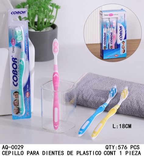 [AQ-0029 [576 PZS/CAJA]] [AQ-0029]CEPILLO PARA DIENTES DE PLASTICO