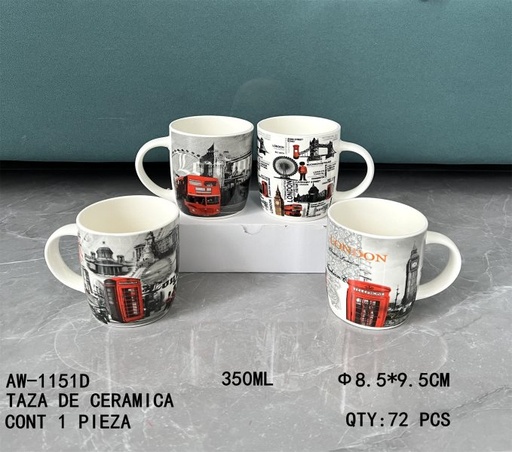 [AW-1151D [72 PZS/CAJA]] [AW-1151D]TAZA DE CERAMICA