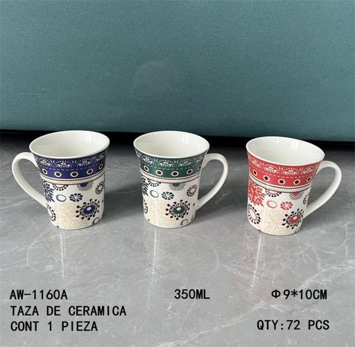 [AW-1160A [72 PZS/CAJA]] [AW-1160A]TAZA DE CERAMICA