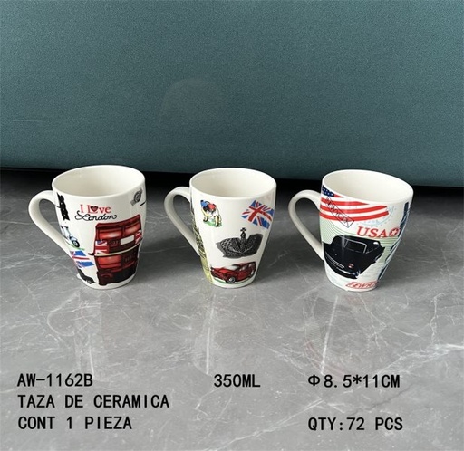 [AW-1162B [72 PZS/CAJA]] [AW-1162B]TAZA DE CERAMICA