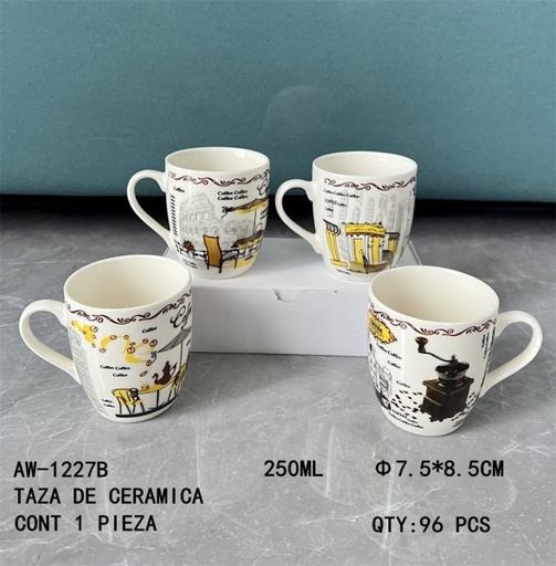 [AW-1227B [96 PZS/CAJA]] [AW-1227B]TAZA DE CERAMICA