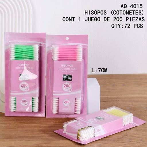 [AQ-4015 [72 PZS/CAJA]] [AQ-4015]HISOPOS (COTONETES)