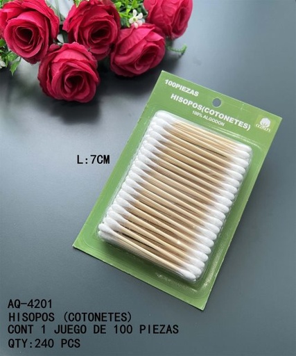 [AQ-4201 [240 PZS/CAJA]] [AQ-4201]HISOPOS (COTONETES)
