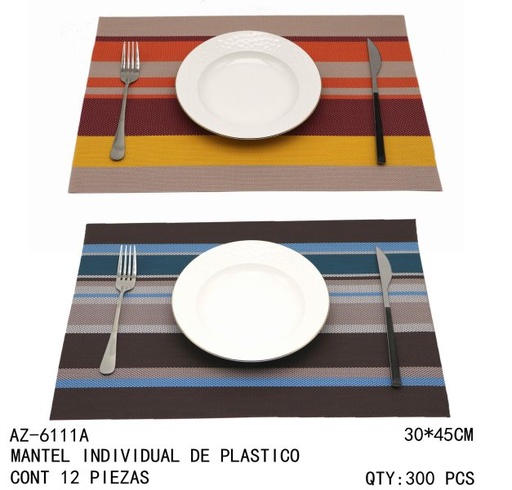 [AZ-6111A [300 PZS/CAJA]] [AZ-6111A]MANTEL INDIVIDUAL DE PLASTICO