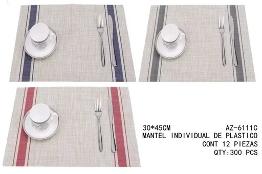 [AZ-6111C [300 PZS/CAJA]] [AZ-6111C]MANTEL INDIVIDUAL DE PLASTICO