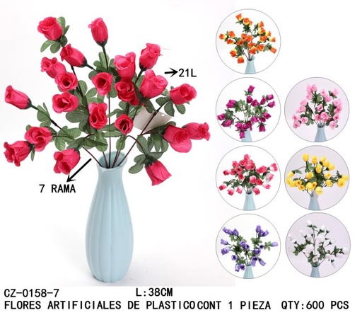 [CZ-0158-7 [600 PZS/CAJA]] [CZ-0158-7]FLORES ARTIFICIALES DE PLASTICO