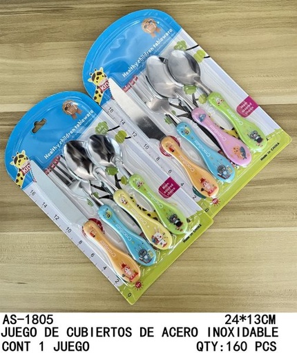 [AS-1805 [160 PZS/CAJA]] [AS-1805]JUEGO DE CUBIERTOS DE ACERO INOXIDABLE