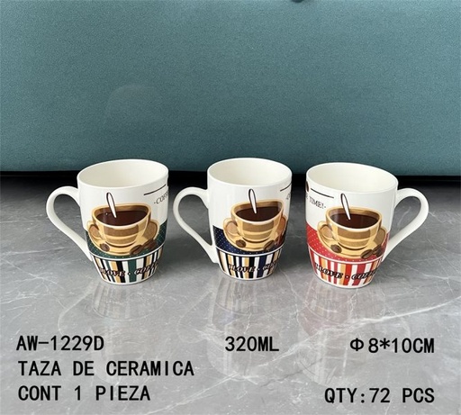 [AW-1229D [72 PZS/CAJA]] [AW-1229D]TAZA DE CERAMICA