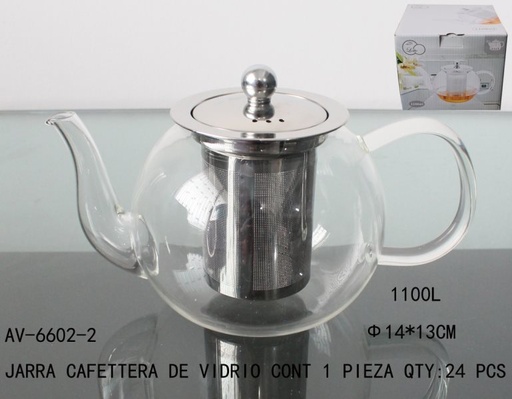 [AV-6602-2 [24 PZS/CAJA]] [AV-6602-2]JARRA CAFETTERA DE VIDRIO