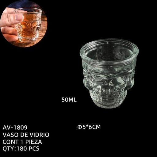 [AV-1809 [180 PZS/CAJA]] [AV-1809]VASO DE VIDRIO