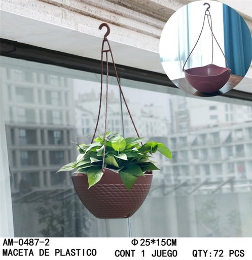 [AM-0487-2 [72 PZS/CAJA]] [AM-0487-2]MACETA DE PLASTICO