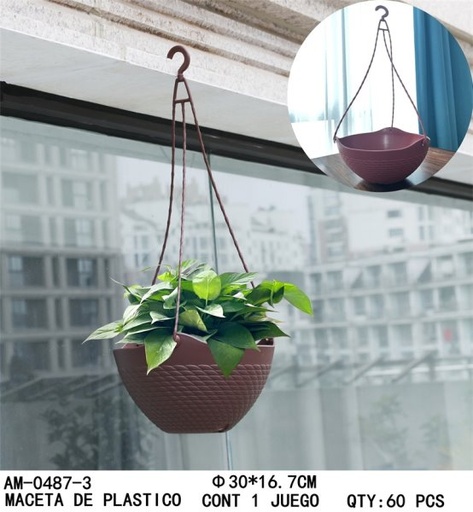 [AM-0487-3 [60 PZS/CAJA]] [AM-0487-3]MACETA DE PLASTICO