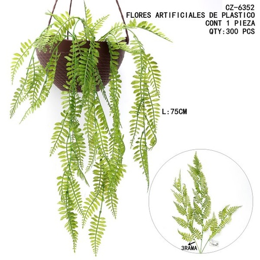 [CZ-6352 [300 PZS/CAJA]] [CZ-6352]FLORES ARTIFICIALES DE PLASTICO