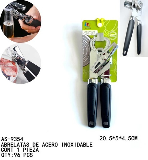 [AS-9354 [96 PZS/CAJA]] [AS-9354]ABRELATAS DE ACERO INOXIDABLE