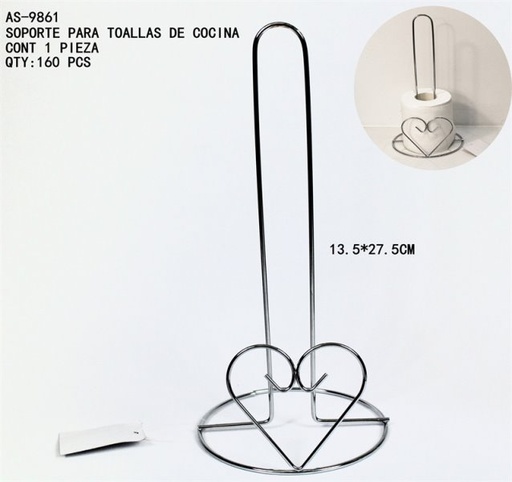 [AS-9861 [160 PZS/CAJA]] [AS-9861]SOPORTE PARA TOALLAS DE COCINA