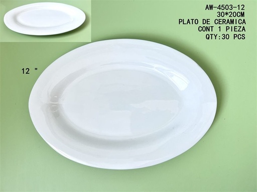 [AW-4503-12 [30 PZS/CAJA]] [AW-4503-12]PLATO DE CERAMICA