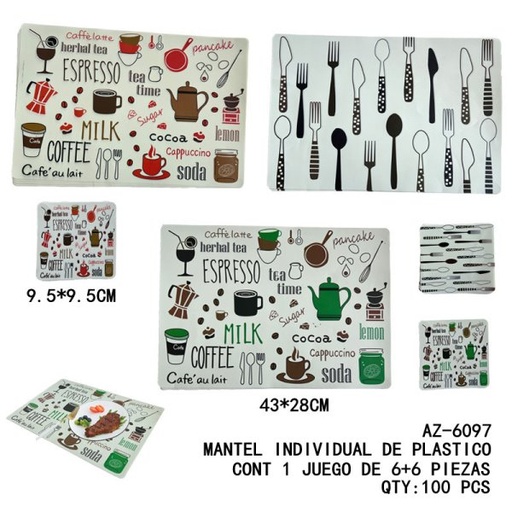 [AZ-6097 [100 PZS/CAJA]] [AZ-6097]B-MANTEL INDIVIDUAL DE PLASTICO