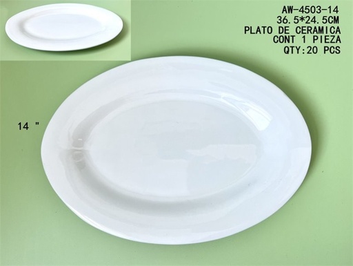 [AW-4503-14 [20 PZS/CAJA]] [AW-4503-14]PLATO DE CERAMICA