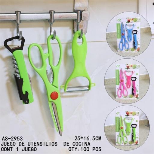 [AS-2953 [100 PZS/CAJA]] [AS-2953]JUEGO DE UTENSILIOS DE COCINA