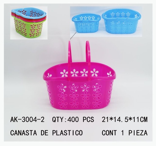 [AK-3004-2 [400 PZS/CAJA]] [AK-3004-2]CANASTA DE PLASTICO