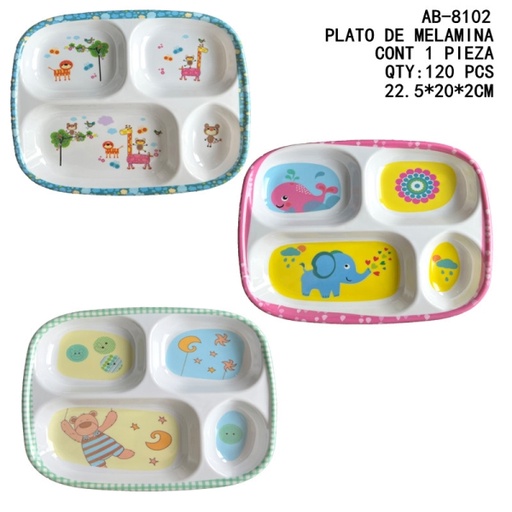 [AB-8102 [120 PZS/CAJA]] [AB-8102]PLATO DE MELAMINA