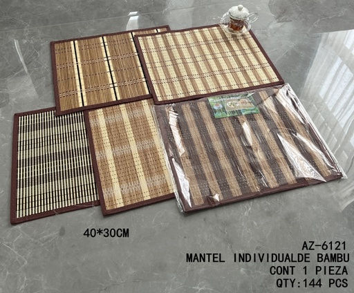 [AZ-6121 [144 PZS/CAJA]] [AZ-6121]MANTEL INDIVIDUALDE BAMBU