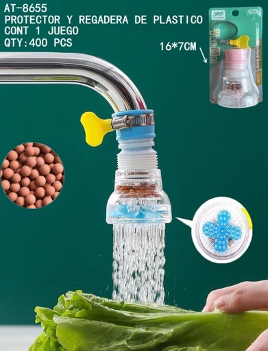 [AT-8655 [400 PZS/CAJA]] [AT-8655]PROTECTOR Y REGADERA DE PLASTICO