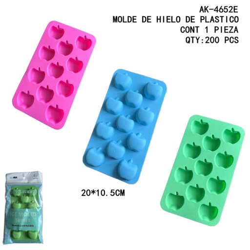 [AK-4652E [200 PZS/CAJA]] [AK-4652E]MOLDE DE HIELO DE PLASTICO