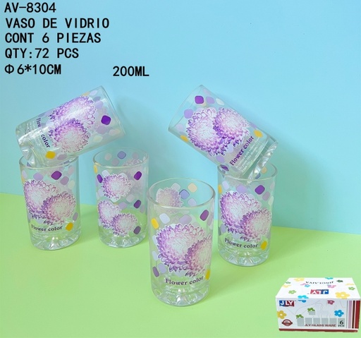[AV-8304 [72 PZS/CAJA]] [AV-8304]VASO DE VIDRIO